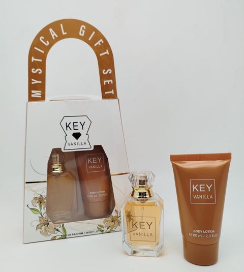 No Brand Key Vanilla qadınlar üçün ətir dəsti (Bədən losyonu 60 ml + Ətir suyu 30 ml) — Bakı