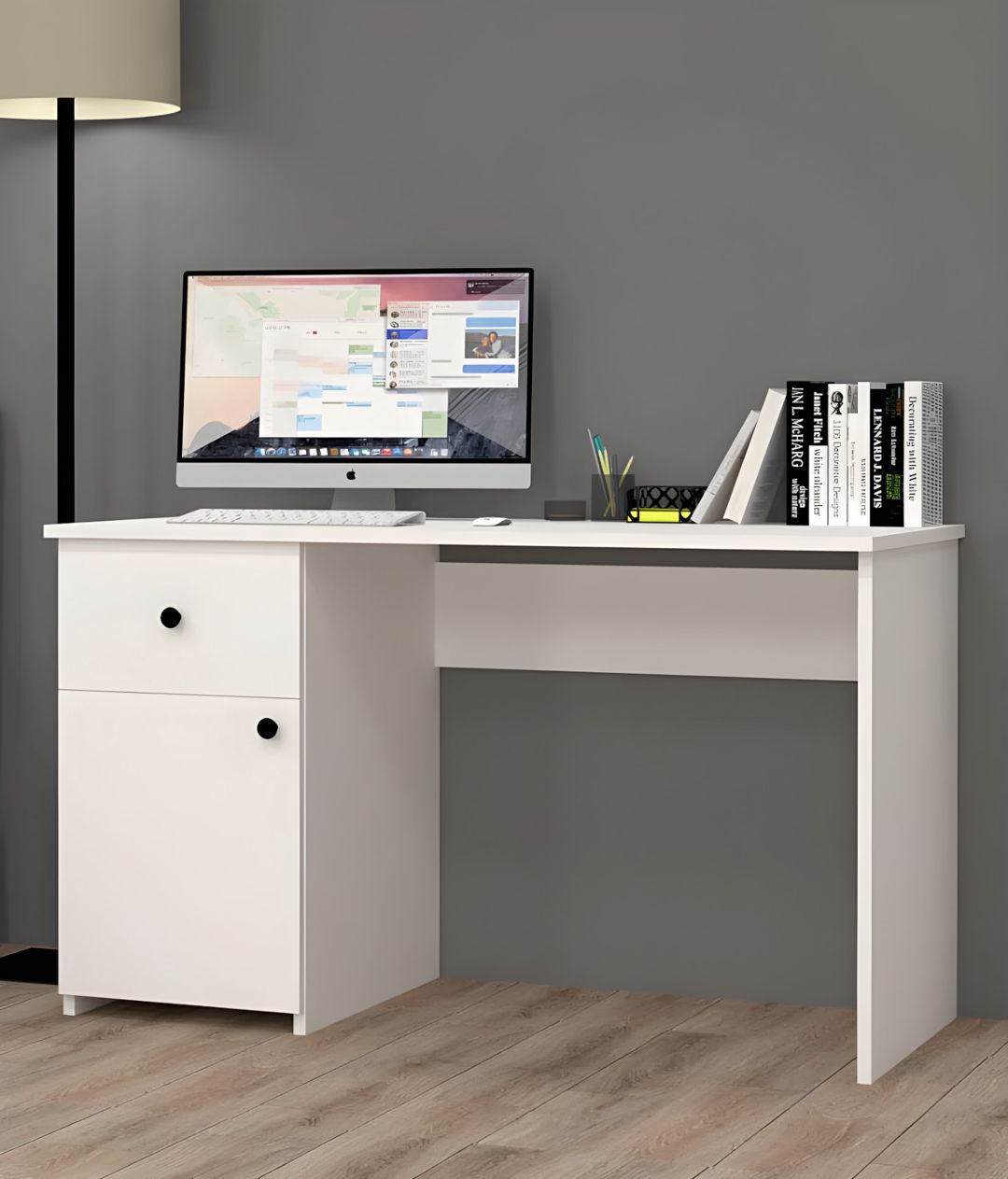 Yazı masası MV_13900356, Ldsp, 120x55.2x70.8 sm, ağ — Mallar, Bakı