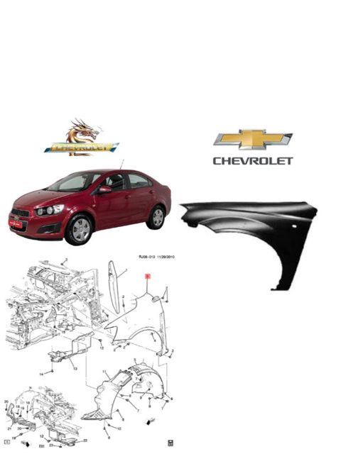 "Chevrolet Aveo T300 2011-2013" yan qanadı — Chevrolet Group Depo — Запчасти и аксессуары