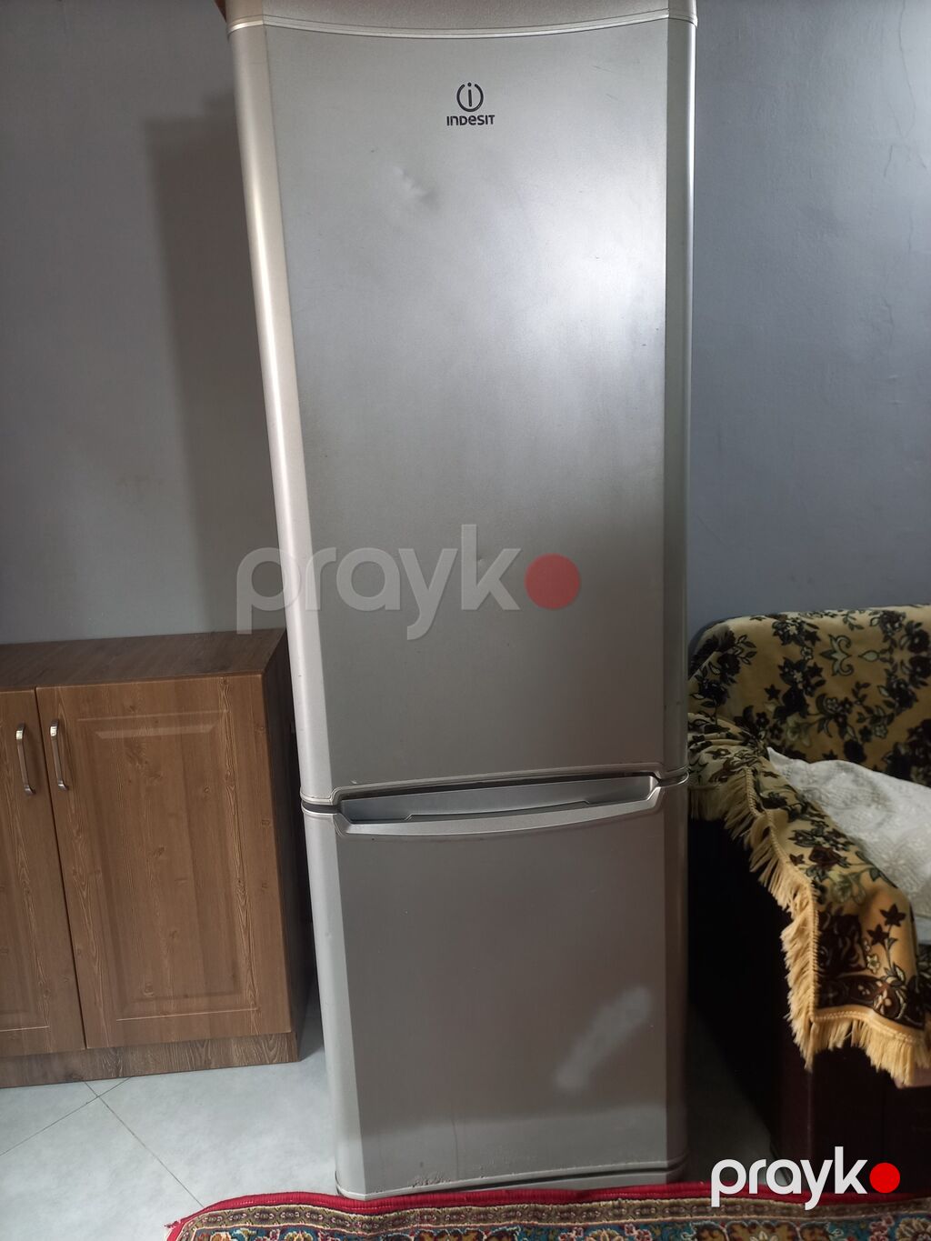 Indesit iki qapılı soyuducu - Rəng: metalik gümüş - Üst bölmə — Soyuducular, Bakı (4)