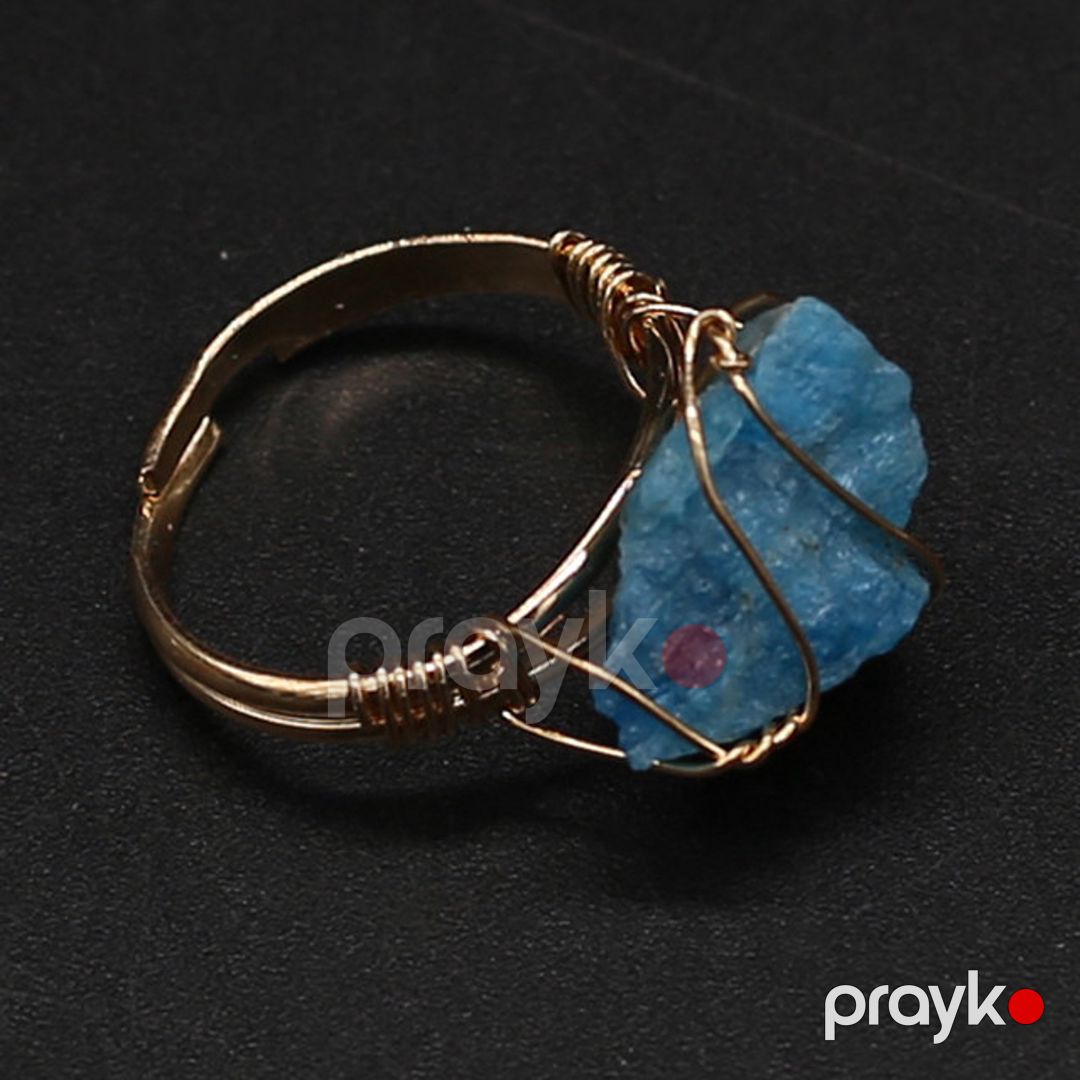 Üzük təbii daş mavi Akvamarin — Mallar, Bakı (3)