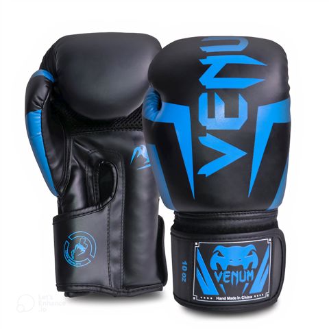 Boks əlcəyi Venum Elite, mavi/qara, 12 oz — Bakı