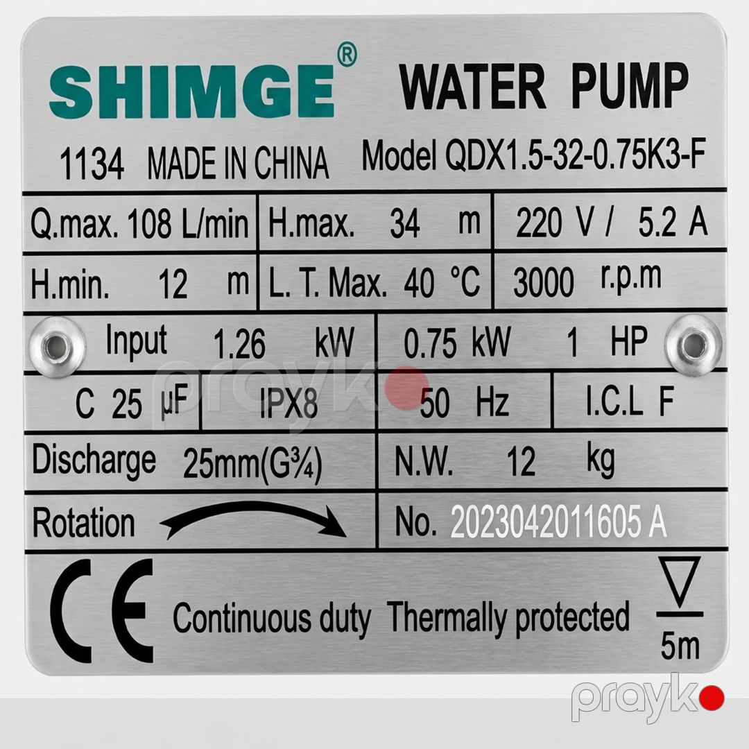Salınan nasos Shimge 108-L DN25 — Mallar, Bakı (3)