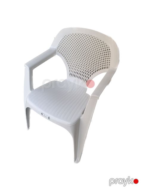 Bağ üçün stul, Plastik, Ağ, 55x82 sm — Bakı