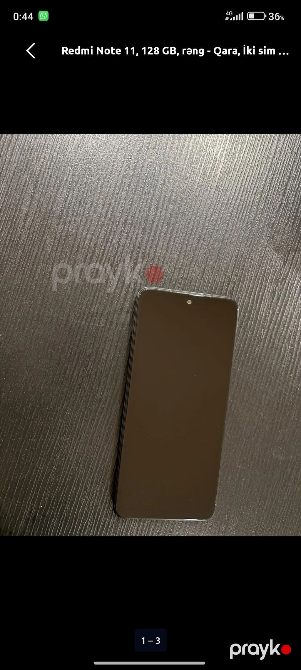 Redmi Note 11, 128 GB, rəng - Boz, Sensor, Barmaq izi, İki sim kartlı — Xiaomi, Mingəçevir (3)