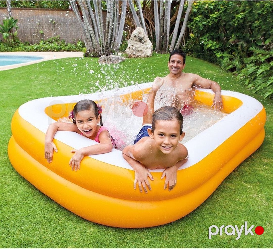 Şişmə hovuz Intex 57181, 229x147x46 sm, Vinil, fiqurlu, 519 l, narıncı — Hovuzlar, Bakı (2)