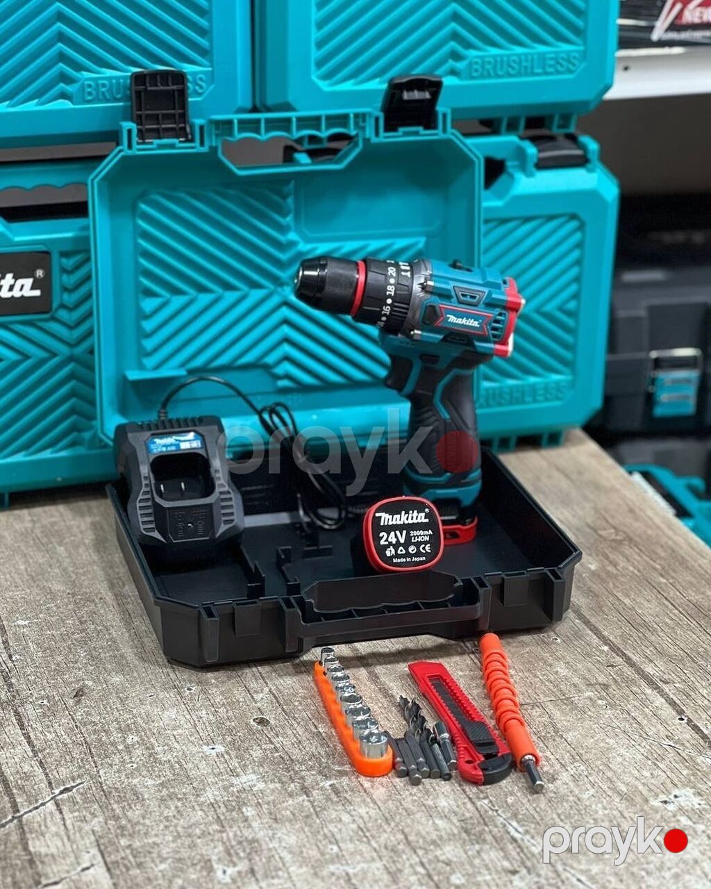 Makita simsiz zaryadlı matkap/şurupka dəsti - Brushless (fırçasız) — Drels, vintovkular və qaitkçekicilər, Digah (3)