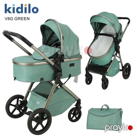 Uşaq arabası Kidilo V8G, yaşıl — Bakı