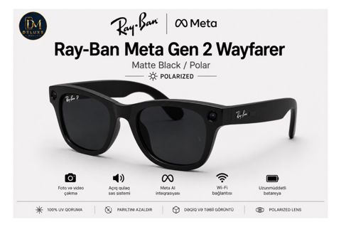 Ray-Ban Meta Gen 2 Matte Black Polar — Bakı