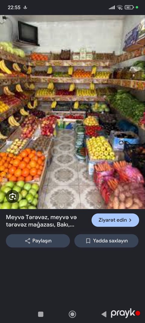 Meyvə-Tərəvəz mağazası Öz Yerimdi Xanim işçi Lazımdı Satış — Sumqayıt