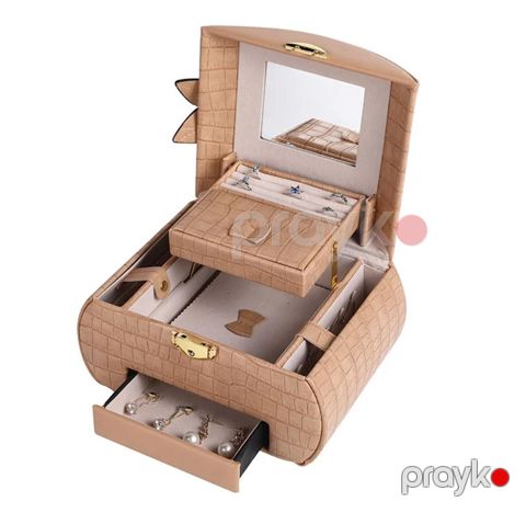 Bəzəklər üçün orqanayzer 4500, 5 bölməli, 12.5x17.5x13.8 sm, qəhvəyi — Bakı