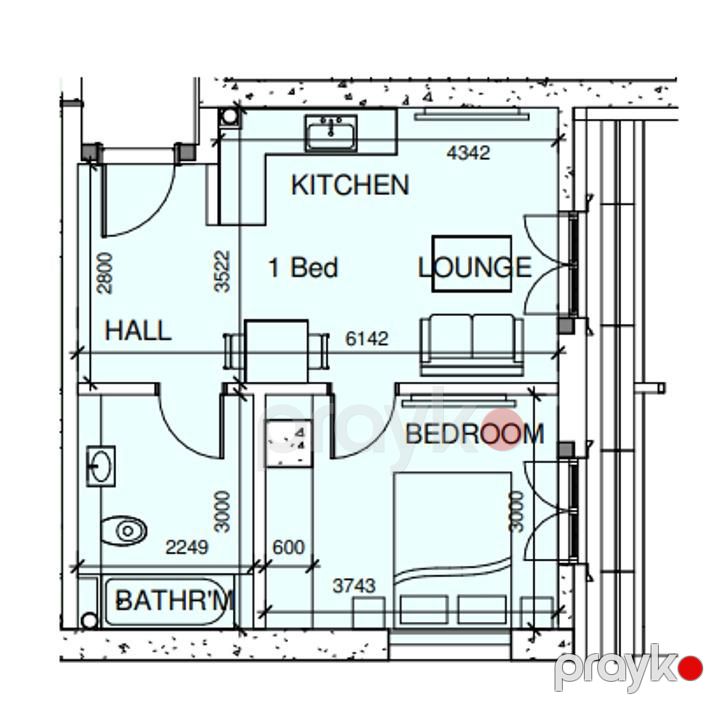 1 otaqlı mənzil, 43 m², 2-ci Fəvvarələr küçəsi — Mənzil, Bakı (3)
