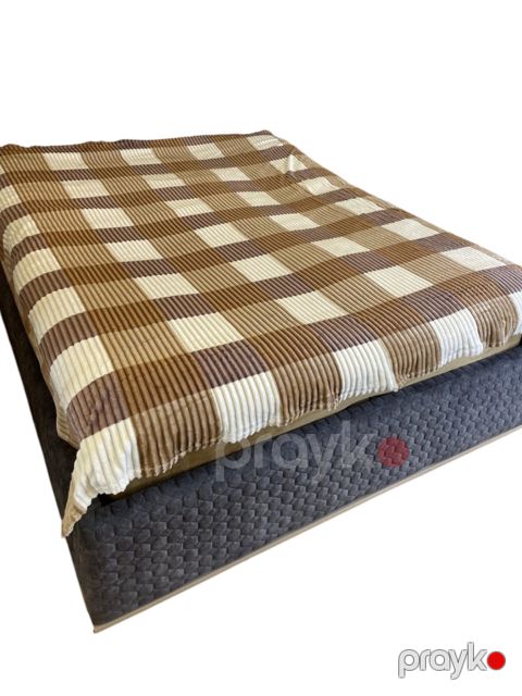 Yataq örtüyü Bamboo model 13.27, yeni model, yaz-yay-payız fəsilli, bambuk materiallı, kletka (şahmat) dizaynlı - GS_1_028