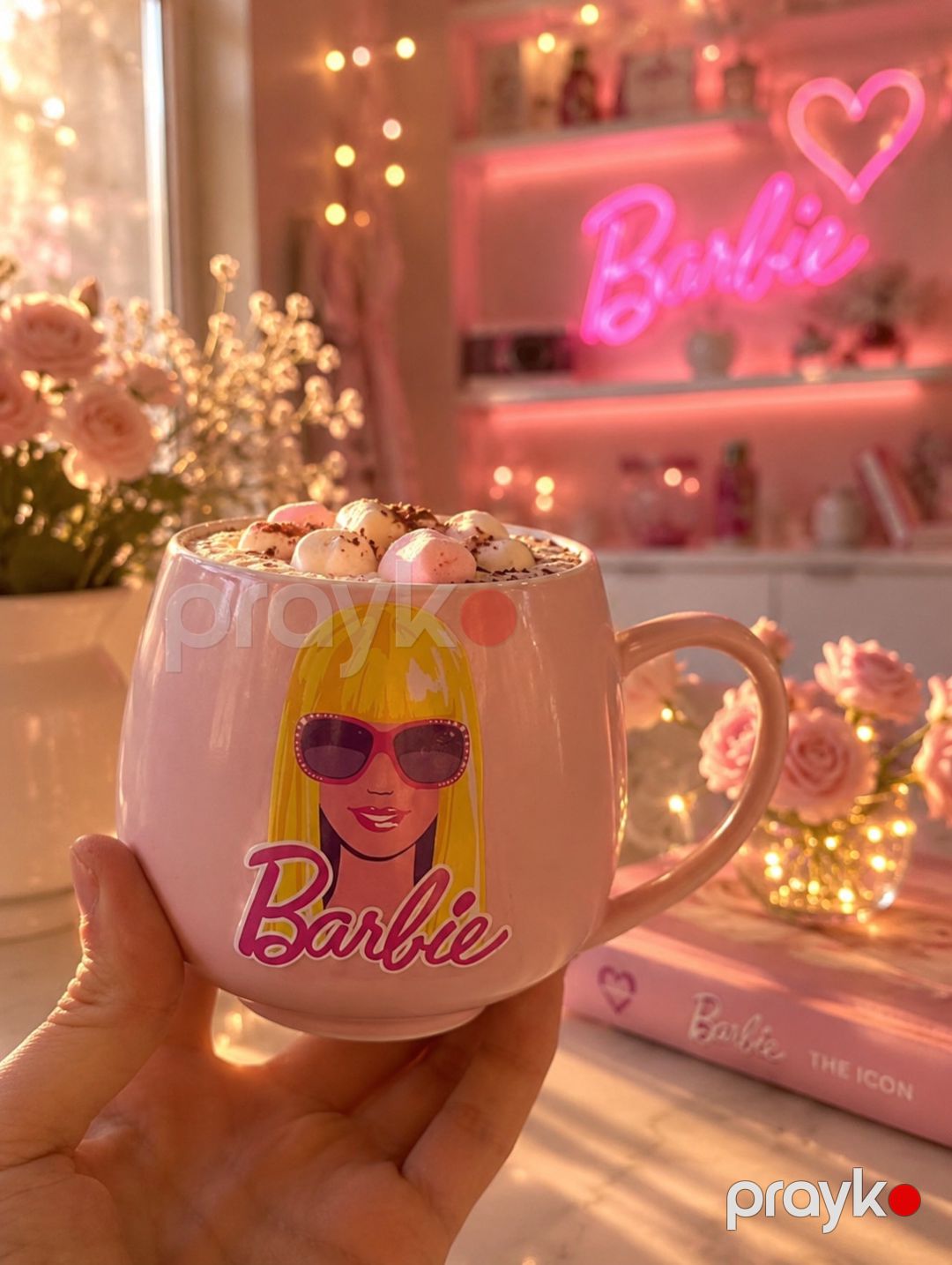 Krujka Barbie, keramika, çəhrayı, 450 ml — Mallar, Bakı (2)
