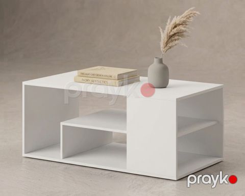 Jurnal masası MB3, laminat, ağ, 80x40x40 sm — Bakı