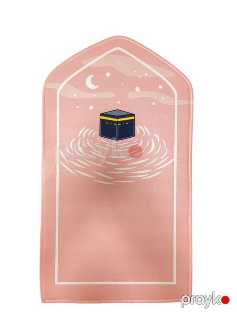 Namaz xalçası EA1, məxmər, çəhrayı, 50x70 sm — Bakı