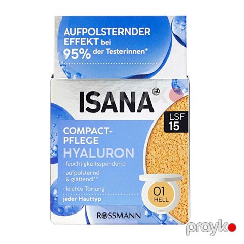 Tonal krem Isana Compact Care Hyaluron SPF-15 15 q — Bakı