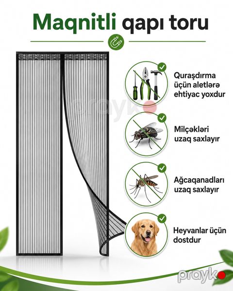 Ağcaqanadlara qarşı tor 17051147_RB, 100х210 sm — Bakı