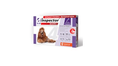 Parazitlərə qarşı damcı Inspector Quadro itlər üçün, 1 əd — Bakı