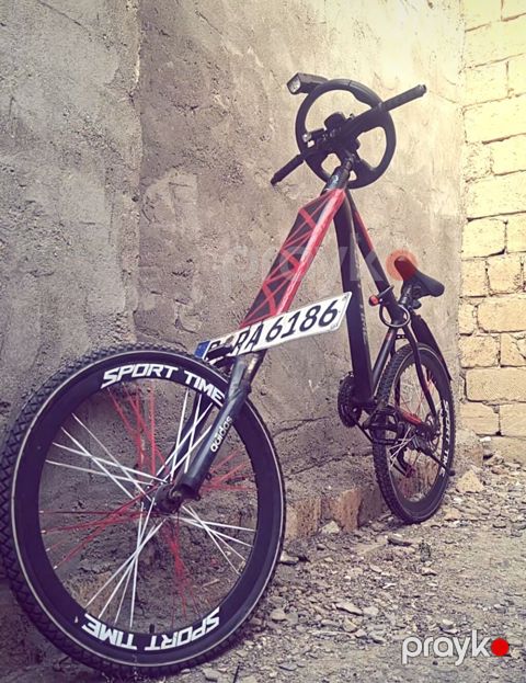 Unikal dizaynlı velosiped – custom “chopper”/lowrider üslubu - Ön — Bakı