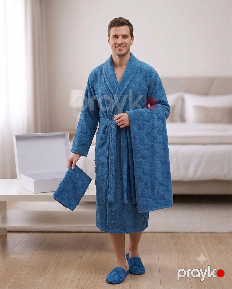 Hamam xələti dəsti kişilər üçün Velora, göy, mikrofiber, ölçü XL — Mallar, Bakı (3)