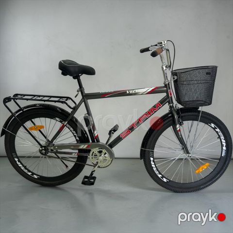 Şəhər velosipedi Strim Stria City, 26", boz/qırmızı — Bakı
