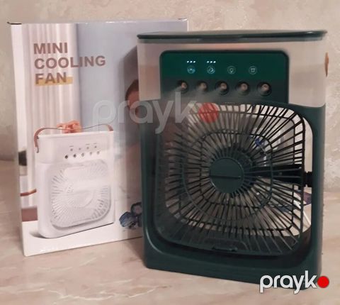 3 surətli, 5 işıqlı, stolüstü mini buxarlı sərinkeş ventilyator, həm — Bakı
