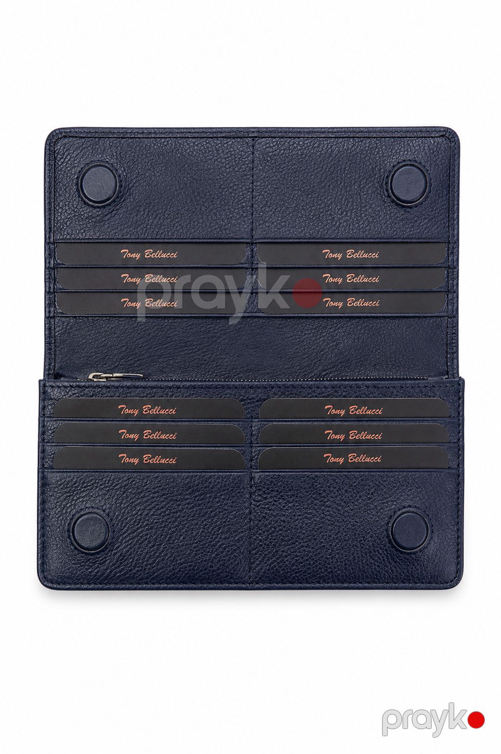 Pul kisəsi Tony Bellucci T871 KR-49, Tünd göy, Təbii dəri, 19 sm — Mallar, Bakı (2)