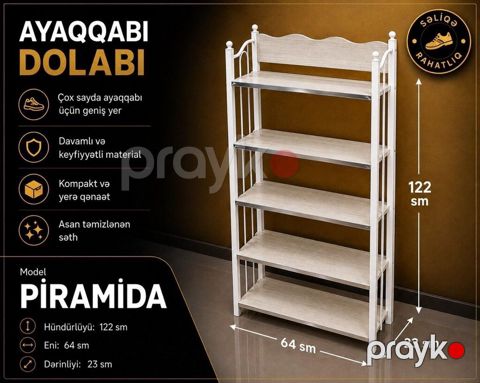 Ayaqqabı dolabı Ayaqqabı dolabı Model. Piramida Material — Bakı