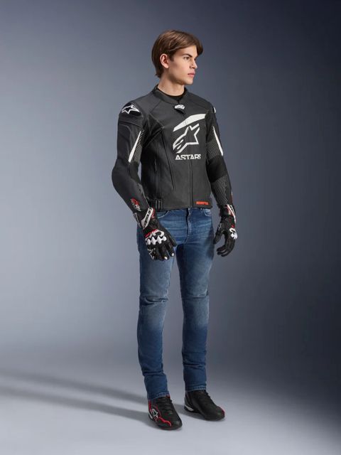 Moto gödəkçə GP Plus R V4 RK LJK 12, dəri, qara, ölçü 52 — Bakı