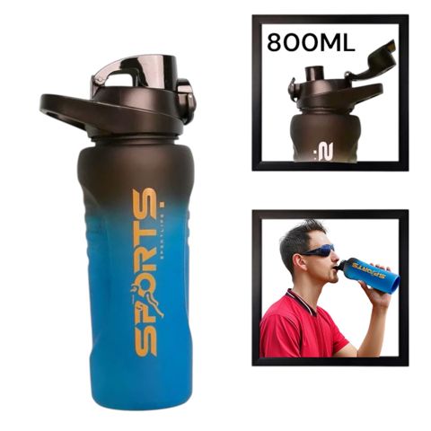 İdman su qabı Gymnic 1229116, rəngbərəng, plastik, 800 ml — Bakı