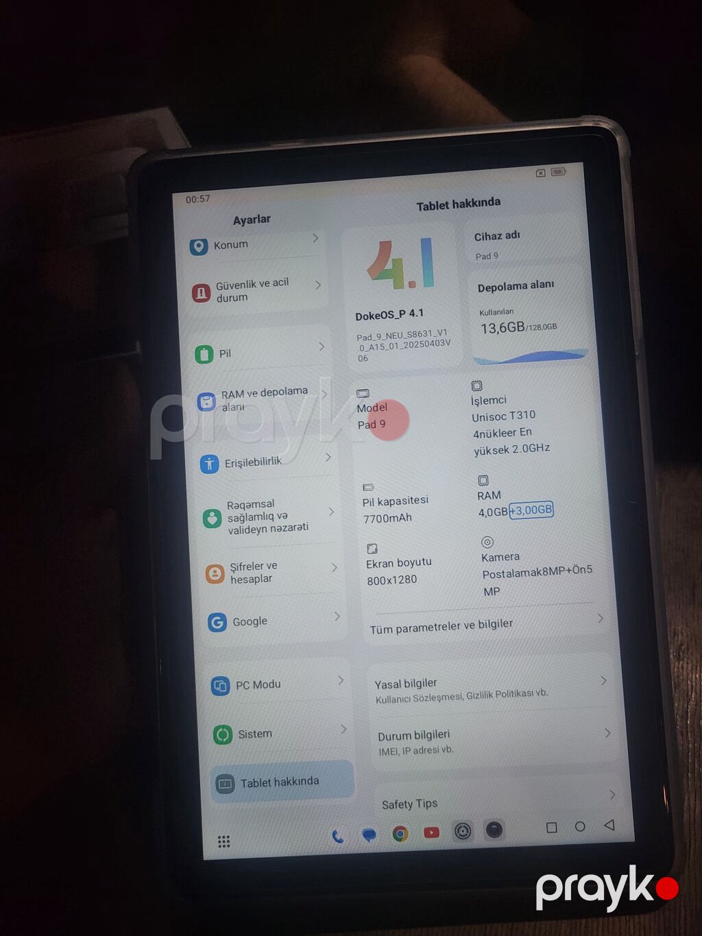 Oscal Pad 9 planşet - Model: Oscal Pad 9 - Yaddaş: 128 GB daxili — Digər planşetlər, Sumqayıt (7)