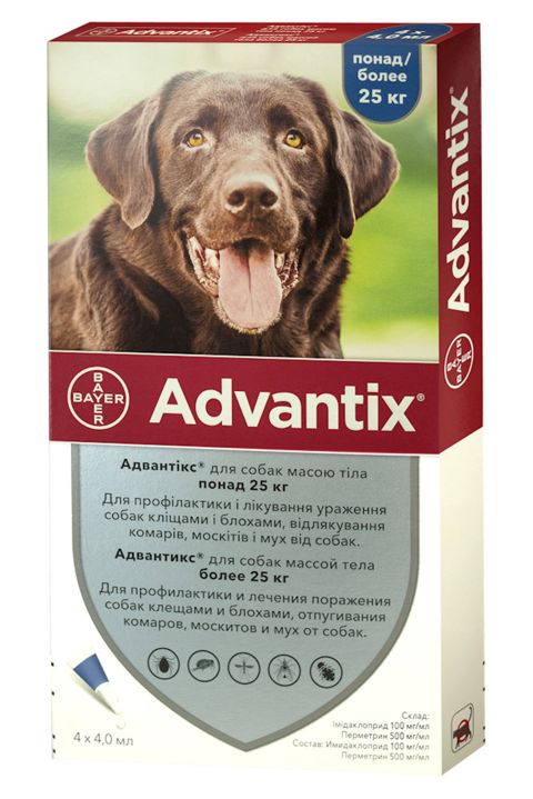 Damcı Bayer Advantix 25 kq yuxarı olan itlər üçün — Bakı