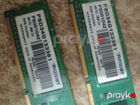 Patriot Signature Series DDR3 So-dımm RAM modulları - Model — Bərdə