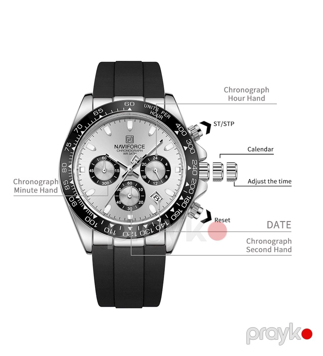 Qol saatı Naviforce 8054 S.W.B — Mallar, Bakı (3)