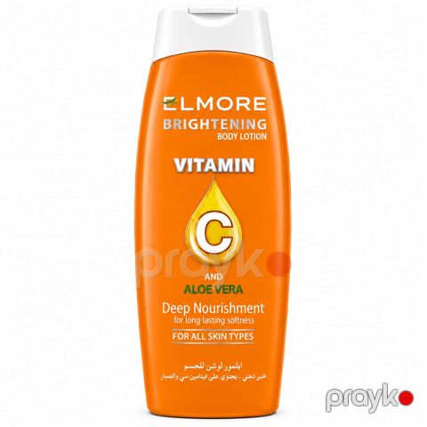 Bədən losyonu Elmore Brightening Vitamin C & Aloe Vera 500 ml — Bakı