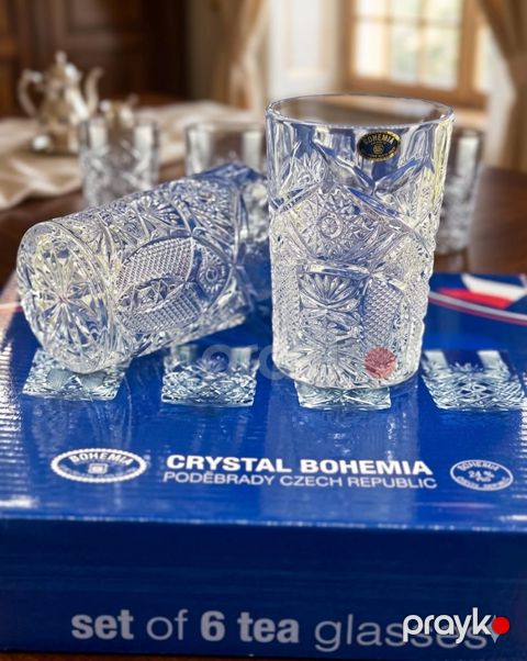 Stəkan dəsti Bohemia SJ-772976, şüşə, şəffaf, 200 ml, 6 əd — Bakı
