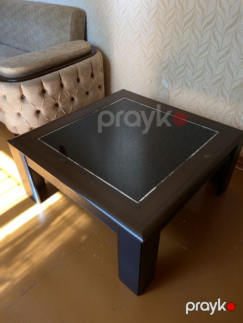 Kvadrat masa, Açılmayan, Təkərsiz, Şüşə, Zəmanətsiz — Sumqayıt