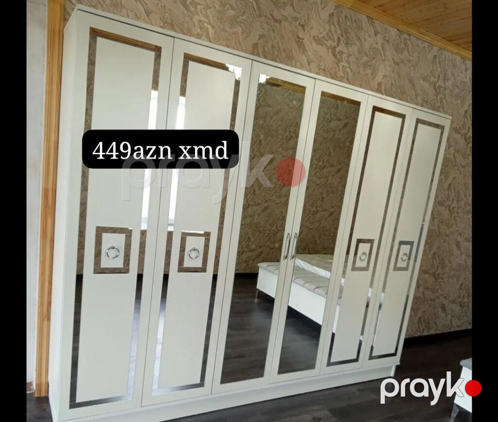 Yataq otağı üçün iri həcmli qarderob dolabları - Model: 6 qapılı — Şkaflar, Bakı (3)
