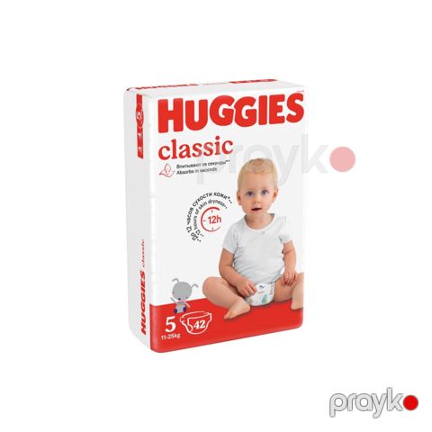 Uşaq bezi Huggies Classic 5 Jumbo, 11-25 kq, 42 əd — Bakı
