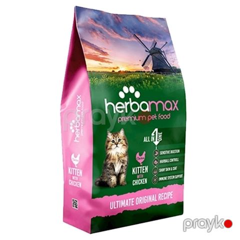 Quru yem Herbamax Kitten, pişik balaları üçün, toyuq əti ilə, 1 kq — Bakı