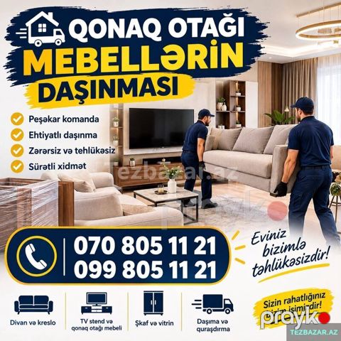 Mebellərin daşınması yukdasima xidmeti — Bakı