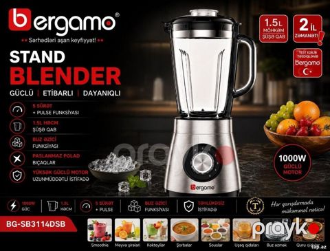 Kokteyl aparatı Bergamo İnformasiya Bergamo Stand Blender — Bakı