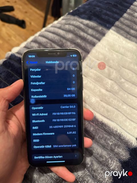 IPhone X, 64 GB, Qara, Qırıq — Güzdək