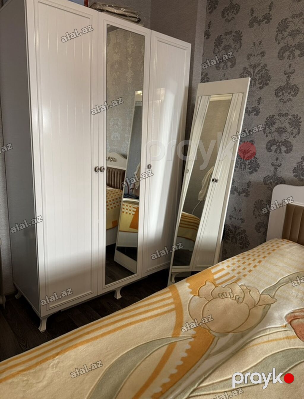 Qız üçün, İşlənmiş, Təknəfərlik çarpayı, Yazı masası, Dolab, Tumba — Mebel, Bakı (3)