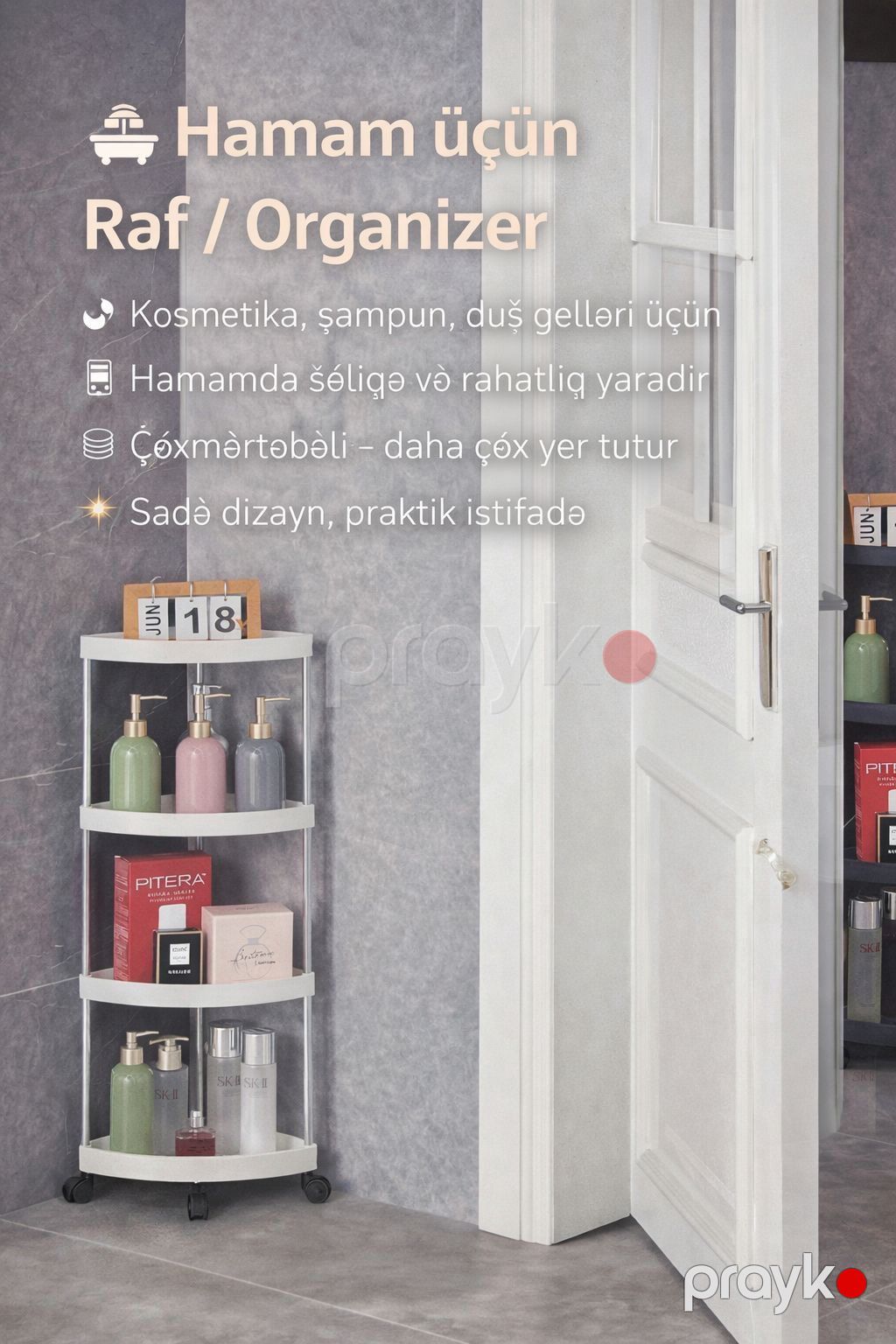 Hamam üçün çoxmərtəbəli rəf, təkərli — Mallar, Bakı (2)