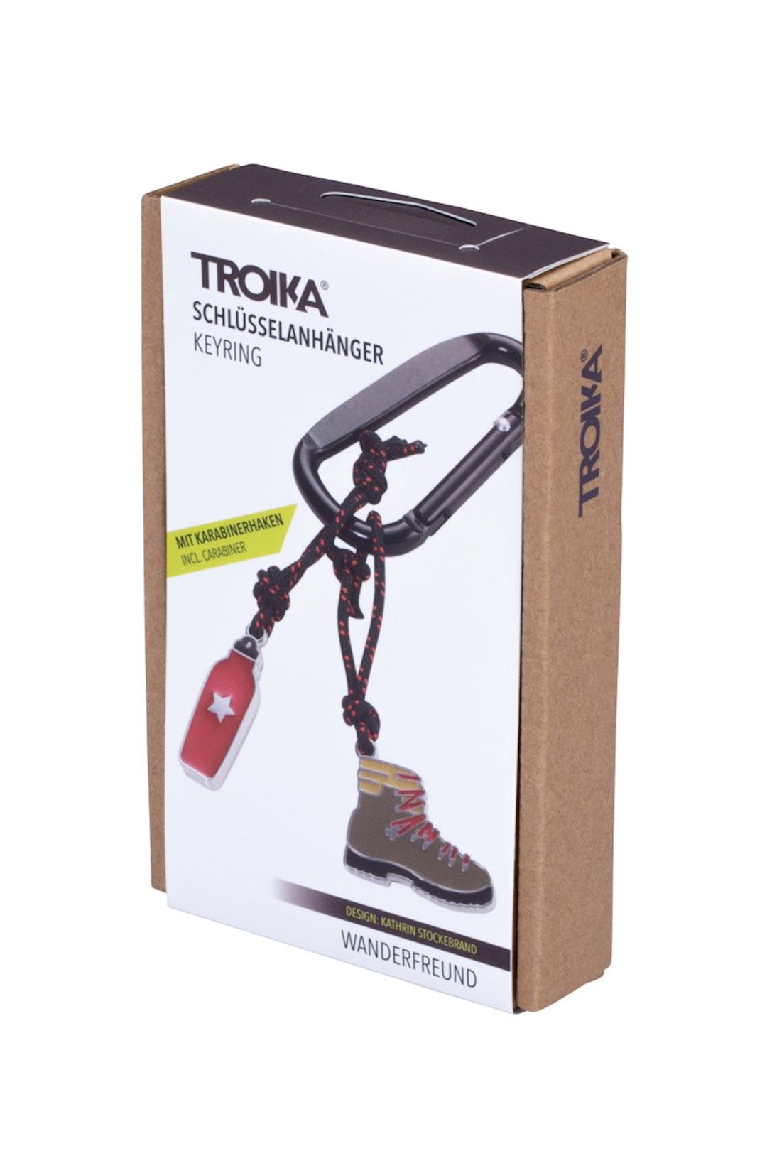 Açar üçün brelok Troika KR19-06-BK Wanderfreund, metal/polad, 143x30x8 mm — Mallar, Bakı (2)