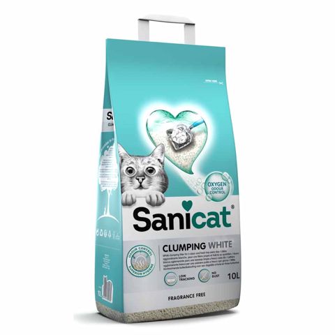 Topalaşan doldurucu pişiklər üçün Sanicat Clumping White Fragrance Free 10 l — Bakı