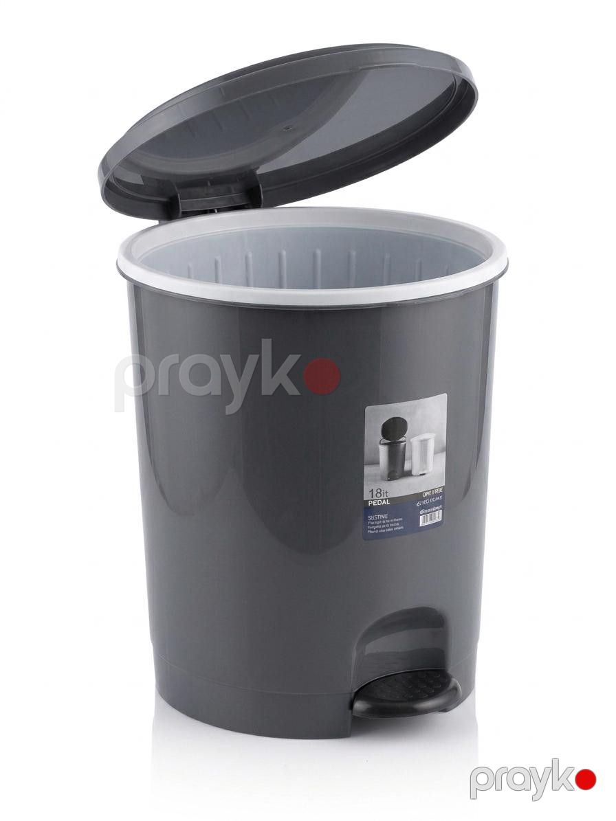 Zibil vedrəsi, plastik, boz, 17.5 L — Mallar, Bakı (2)