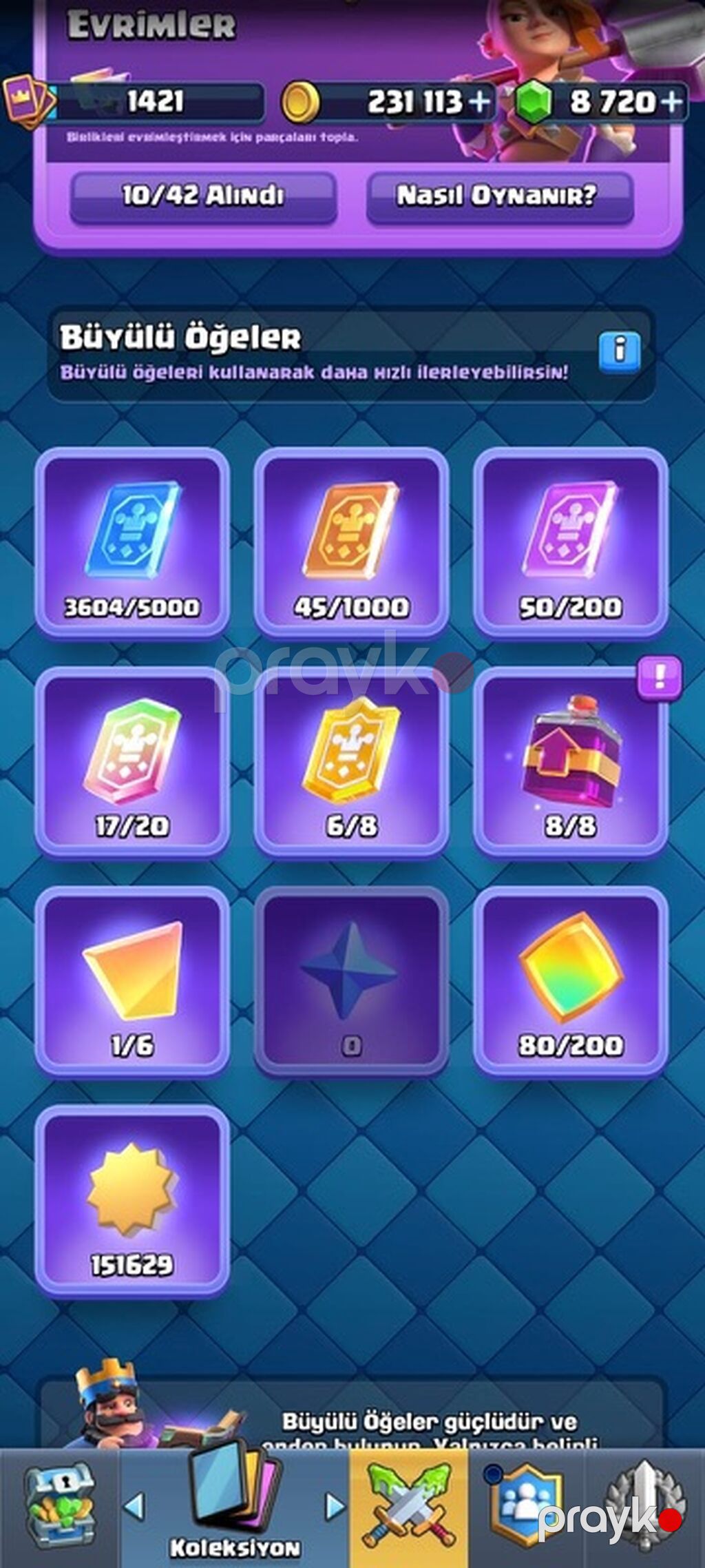 Clash Royale oyun hesabı – eInur5555 - Klan: “Beyaz Ölüm” (Böyük) — Şəxsi əşyalar, Masazır (8)